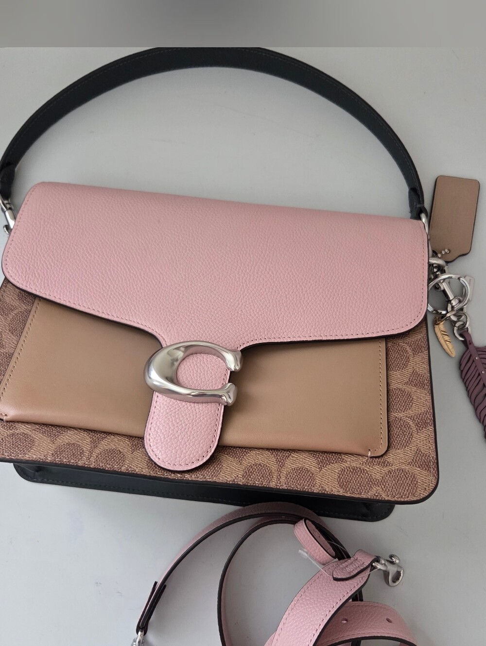 COACH Tabby Shoulder Bag  Colorblock Signature Canvas- Multicolor RARE*